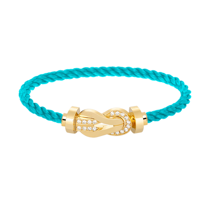 [GALE]CHANCE LARGE 8 FIGURE BUCKLE HALF DIAMOND BRACELET GOLD