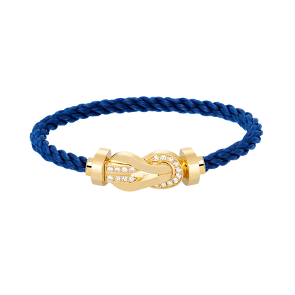 [GALE]CHANCE LARGE 8 FIGURE BUCKLE HALF DIAMOND BRACELET GOLD