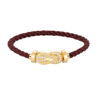 [GALE]CHANCE LARGE 8 FIGURE BUCKLE HALF DIAMOND BRACELET GOLD