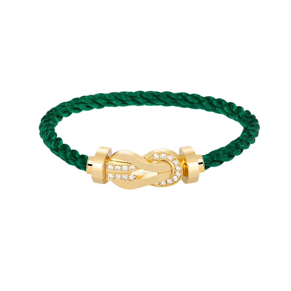 [GALE]CHANCE LARGE 8 FIGURE BUCKLE HALF DIAMOND BRACELET GOLD