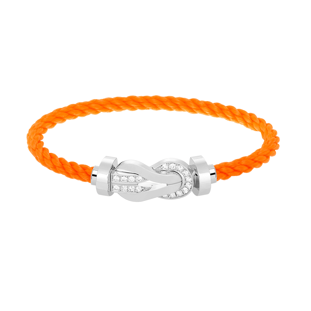 [GALE]CHANCE LARGE 8 FIGURE BUCKLE HALF DIAMOND BRACELET SILVER