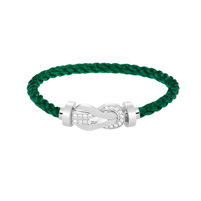[GALE]CHANCE LARGE 8 FIGURE BUCKLE HALF DIAMOND BRACELET SILVER