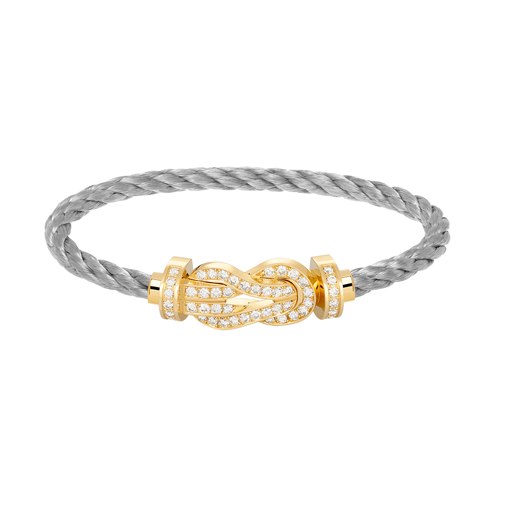 [GALE]CHANCE LARGE 8 FIGURE BUCKLE FULLDIAMOND BRACELET GOLD
