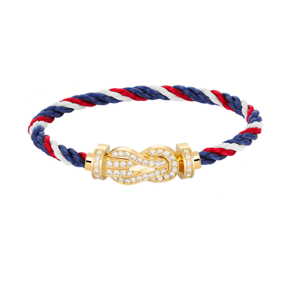 [GALE]CHANCE LARGE 8 FIGURE BUCKLE FULLDIAMOND BRACELET GOLD