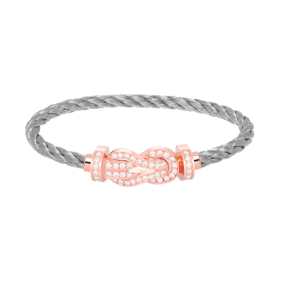 [GALE]CHANCE LARGE 8 FIGURE BUCKLE FULL DIAMOND BRACELET ROSE GOLD