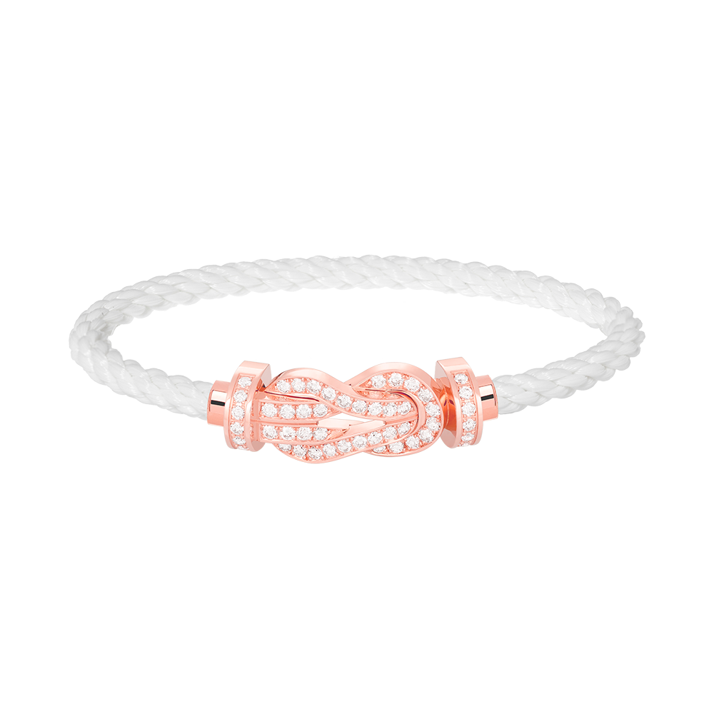 [GALE]CHANCE LARGE 8 FIGURE BUCKLE FULL DIAMOND BRACELET ROSE GOLD