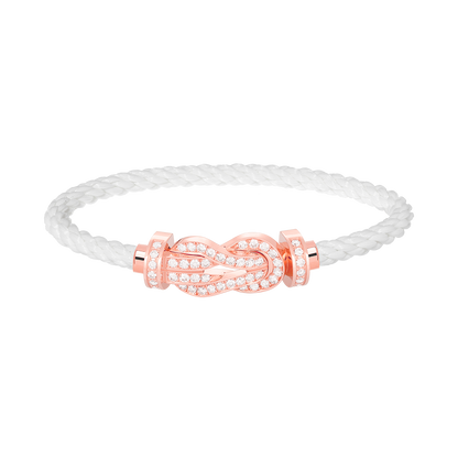 [GALE]CHANCE LARGE 8 FIGURE BUCKLE FULL DIAMOND BRACELET ROSE GOLD
