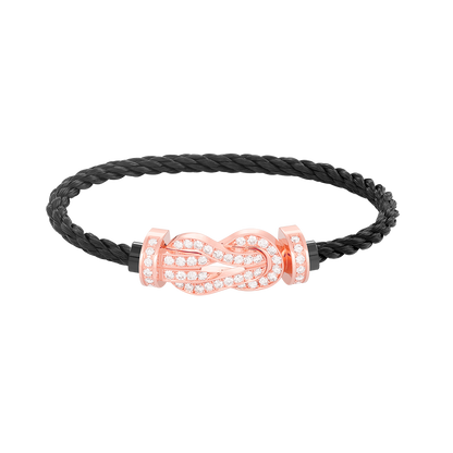 [GALE]CHANCE LARGE 8 FIGURE BUCKLE FULL DIAMOND BRACELET ROSE GOLD