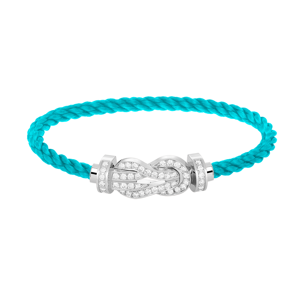 [GALE]CHANCE LARGE 8 FIGURE BUCKLE FULL DIAMOND BRACELET SILVER
