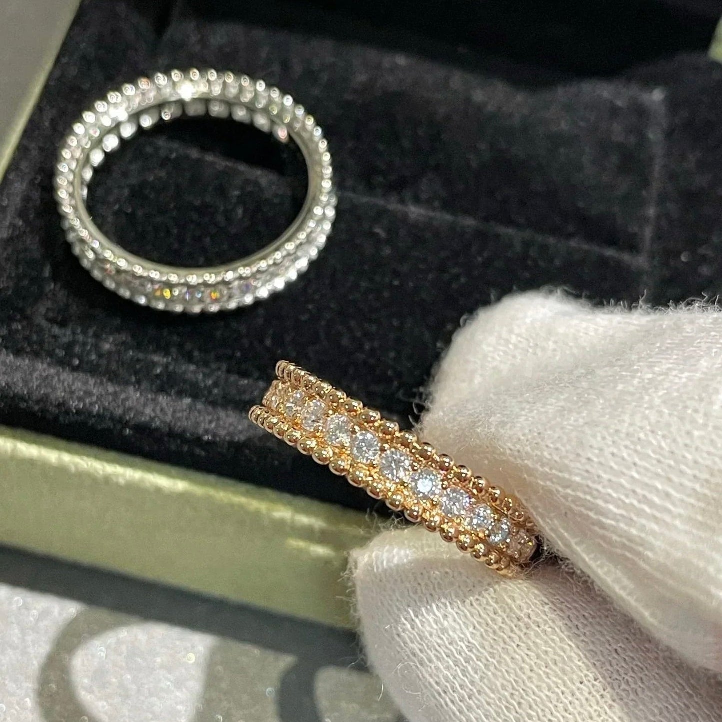 [GALE]PERLEE DIAMOND ROSE GOLD RING