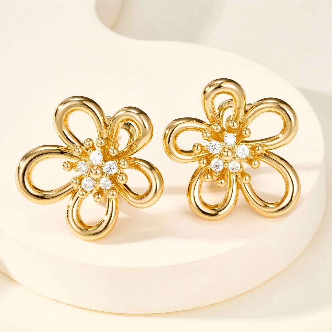 [GALE JURI] FLOWERLACE EARRING 5 DIAMONDS
