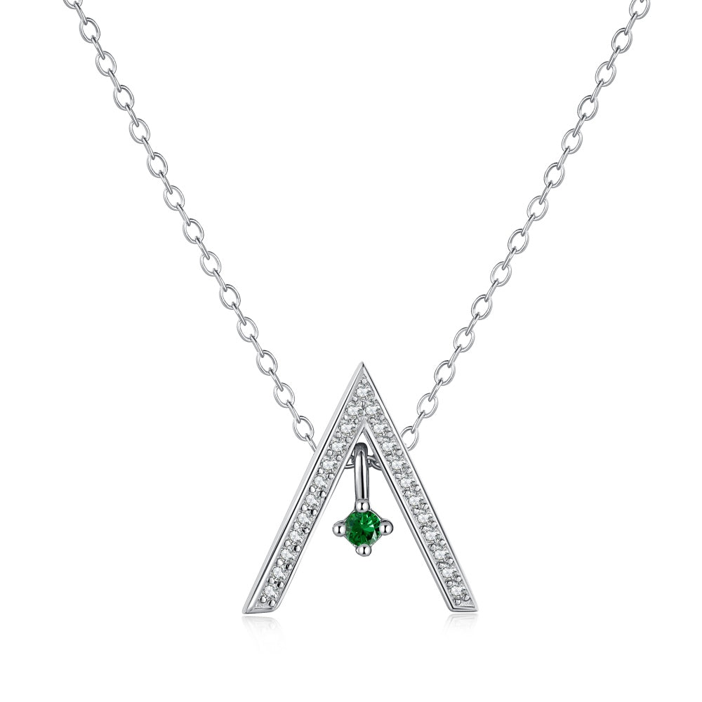 [GALE]Sparkling "A" Shape Necklace