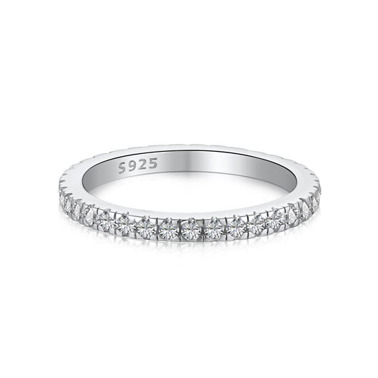 [GALE]Delicate Sparkling Round Cut Daily Ring