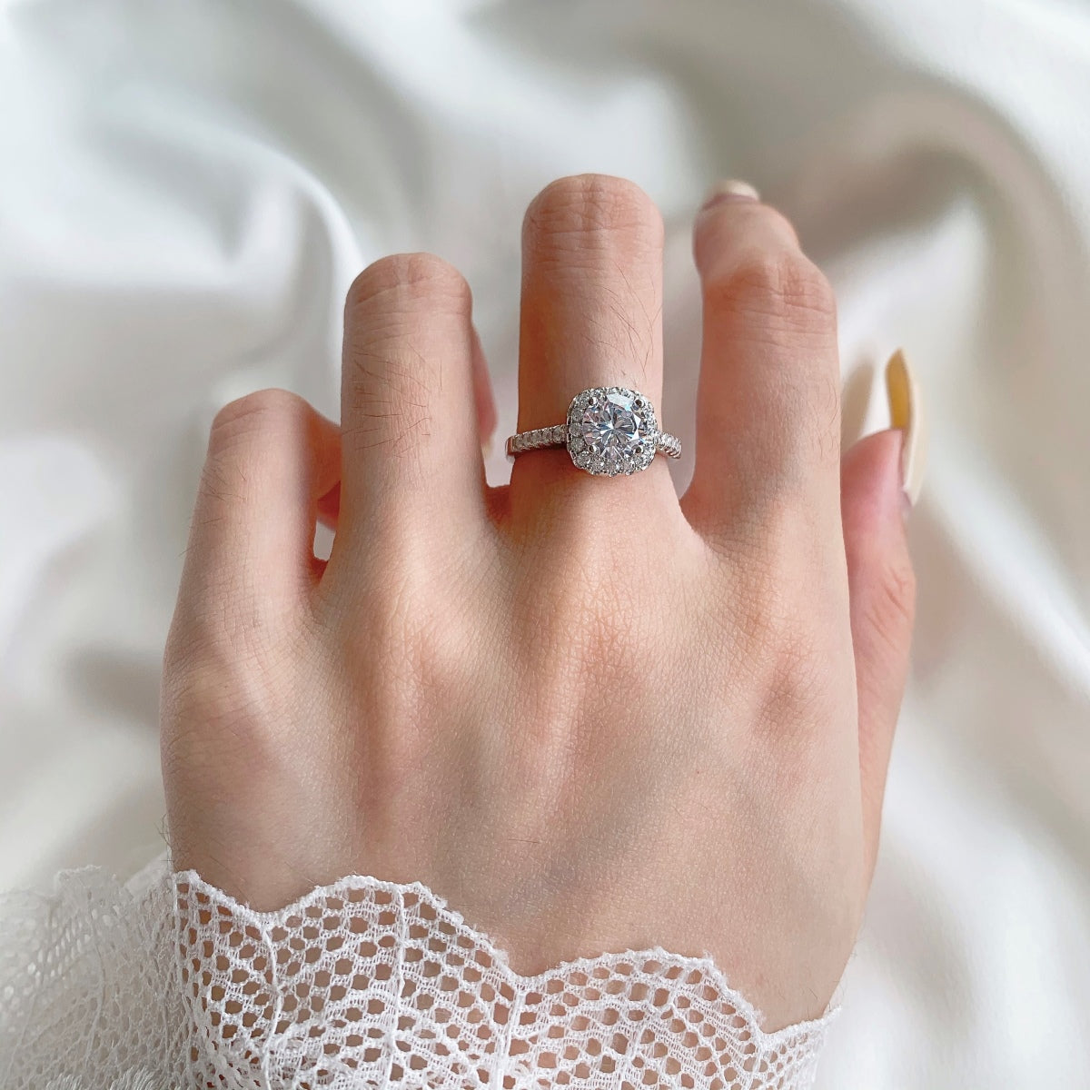 [GALE]Dazzling Resplendent Round Cut Wedding Ring