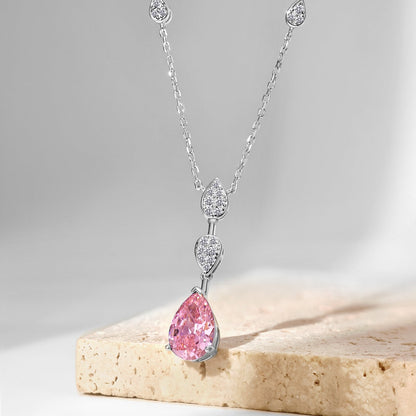 [GALE]Dazzling Pear Cut Necklace