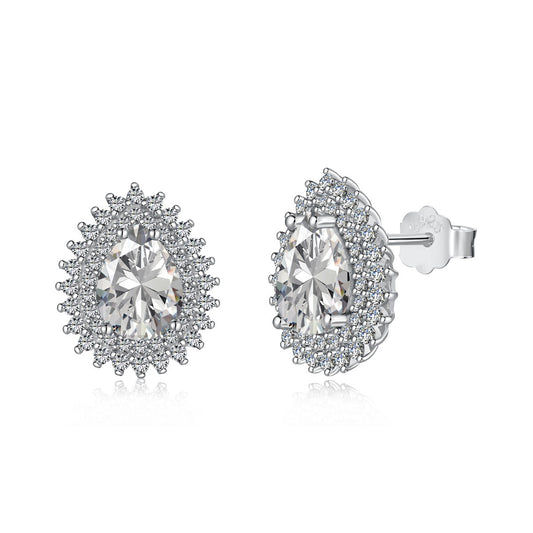 [GALE]Delicate Gorgeous Pear Cut Daily Earrings