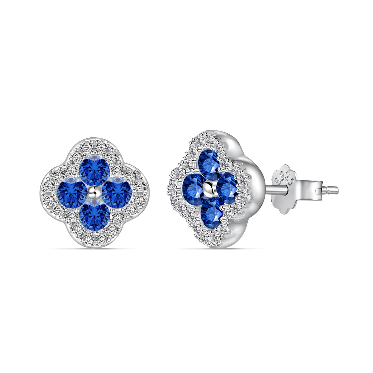 [GALE]Four-Leaf Clover Flower Shaped Earrings