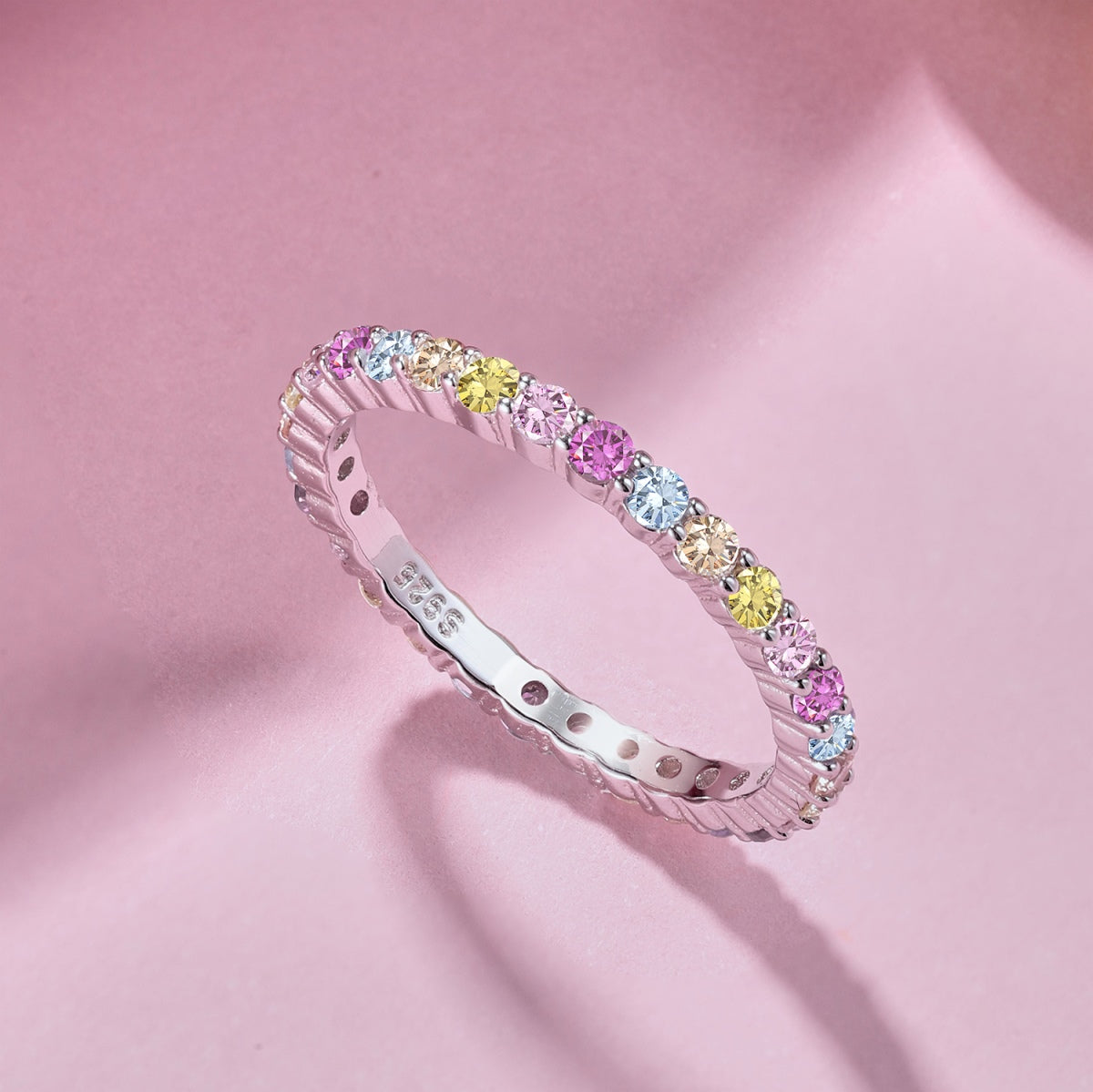 [GALE]Elegant Vivid Round Cut Daily Ring