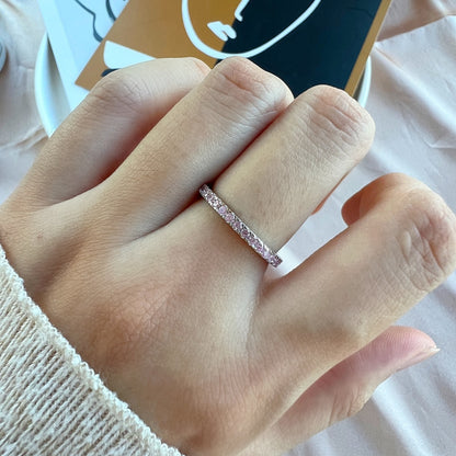 [GALE]Delicate Sparkling Round Cut Daily Ring