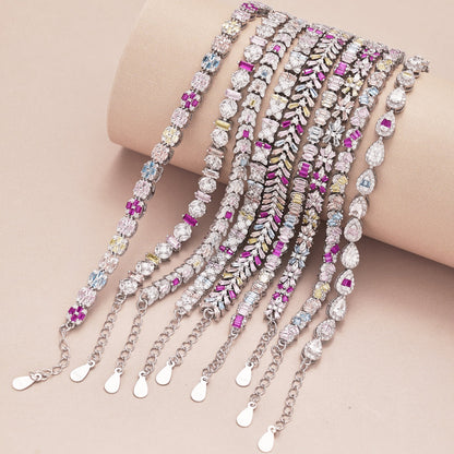 [GALE]Unique Colorful Flower Shape Daily Bracelet