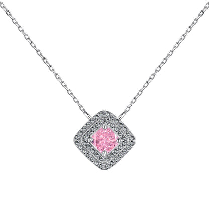 [GALE]Sparkling Asscher Cut Necklace