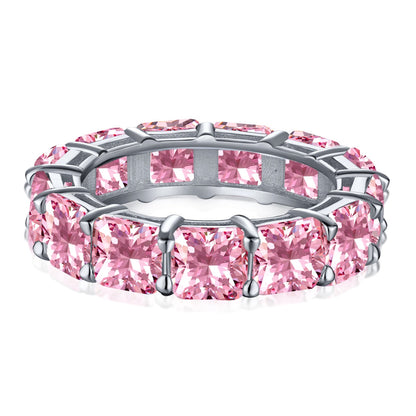 [GALE]Elegant Princess Cut Tennis Ring