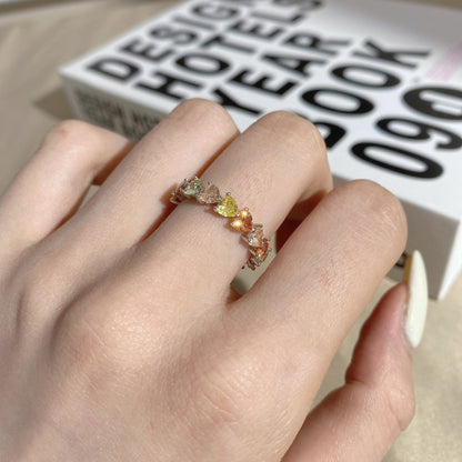 [GALE]0.25 Carat Radiant Romance Heart Cut Lover Ring