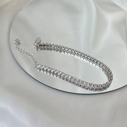[GALE]Sparkling Round Cut Daily Bracelet