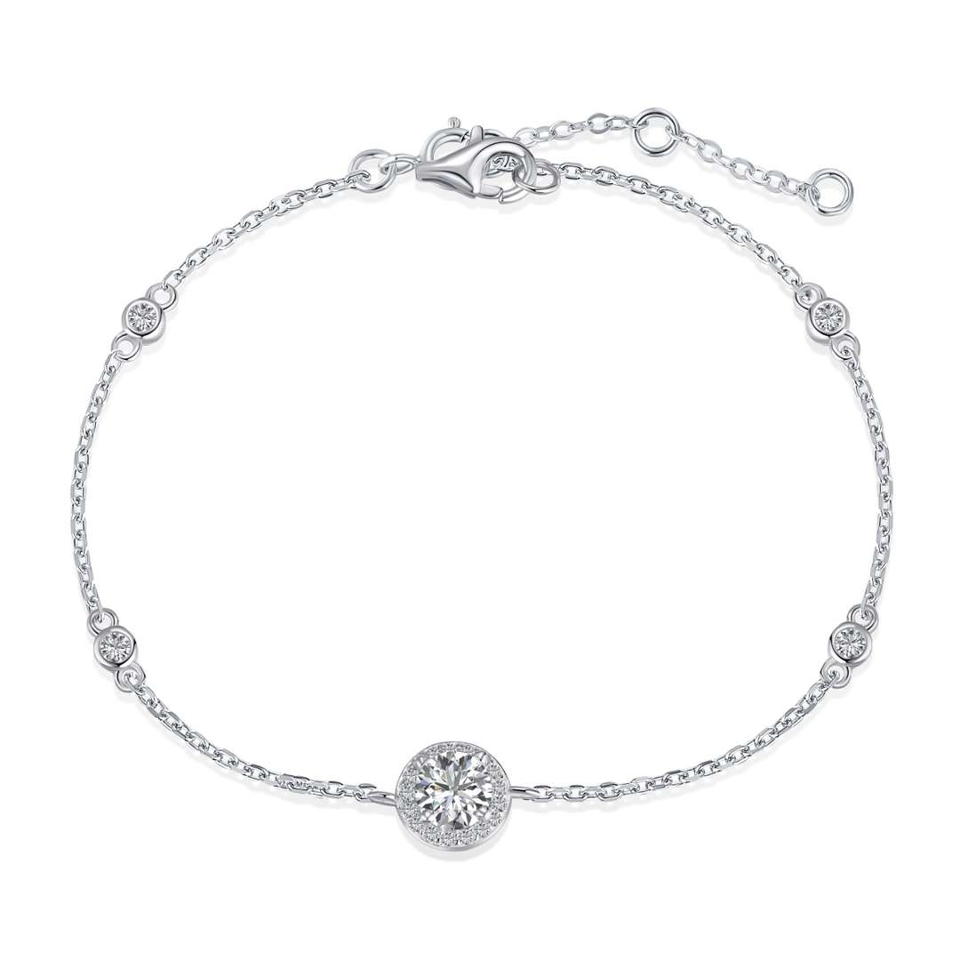 [GALE]Dazzling Round Cut Shape Bracelet