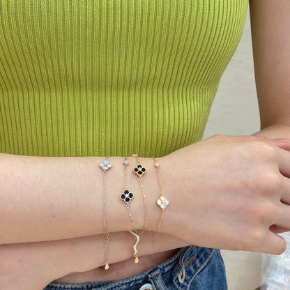 [GALE]Delicate Four Leaf Clover Bracelet