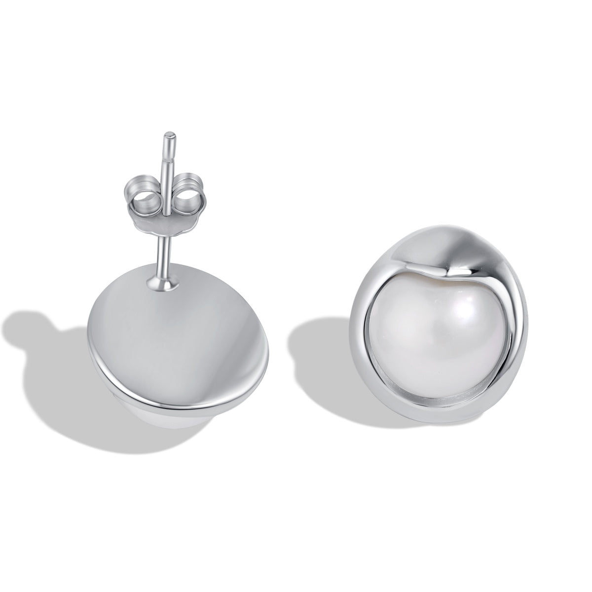 [GALE]Dainty Bread Pearl Earrings