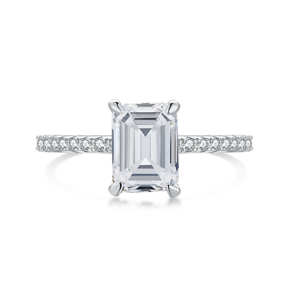 [GALE]2.0 Carat Scintillating Ornate Radiant Cut Party Ring