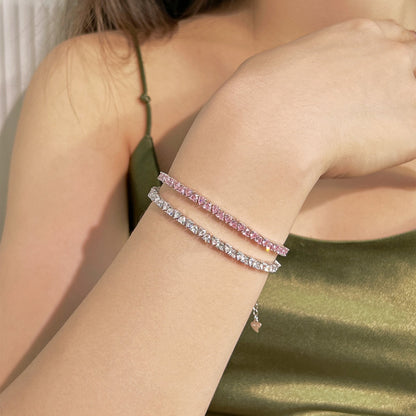 [GALE]Dazzling Romantic Heart Shape Lover Bracelet