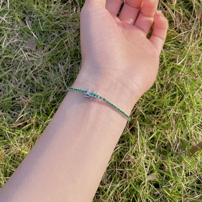 [GALE]Radiant Colorful Round Cut Party Bracelet