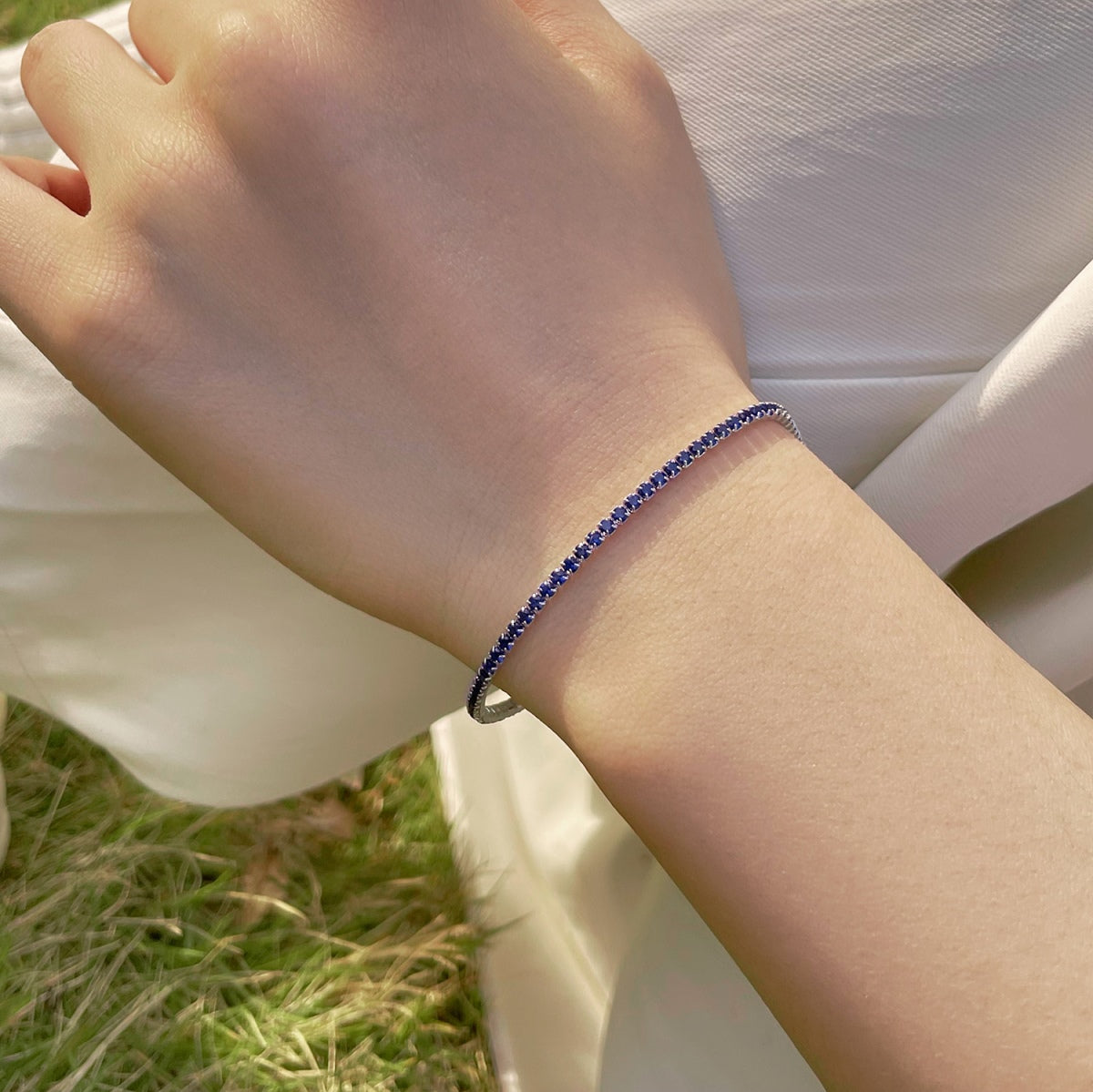 [GALE]Radiant Colorful Round Cut Party Bracelet
