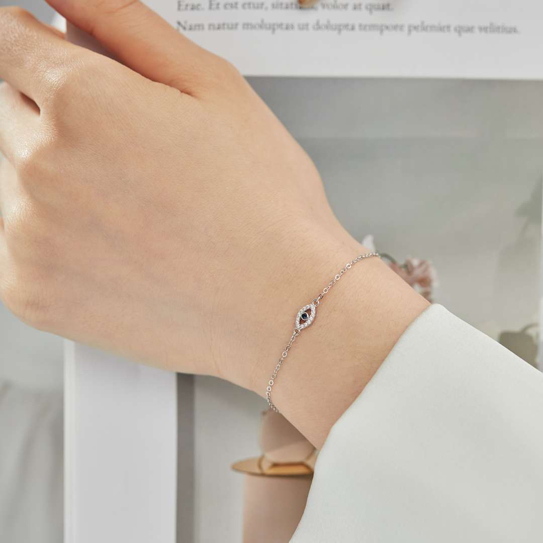 [GALE]Evil Eye Shape Necklace