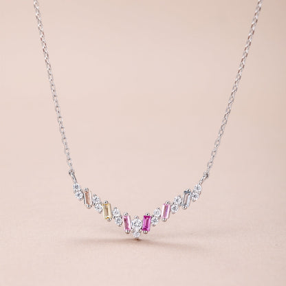 [GALE]Dazzling Rainbow Necklace