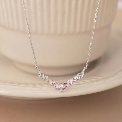 [GALE]Dazzling Rainbow Necklace