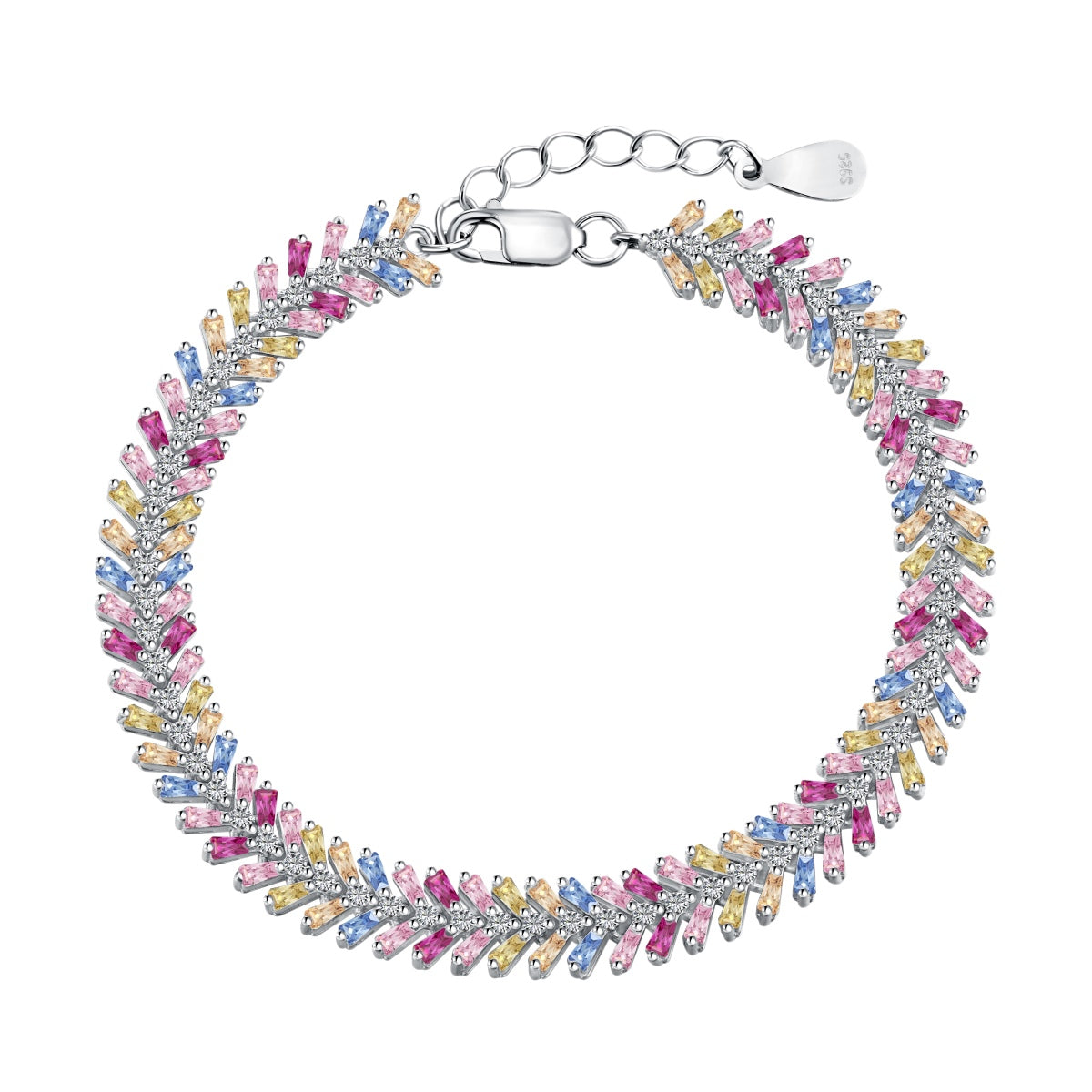 [GALE]Dainty Radiant Emerald Cut Daily Bracelet