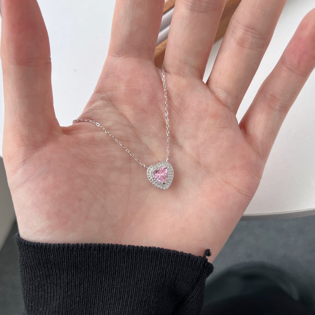 [GALE]Exquisite Heart Shape Necklace