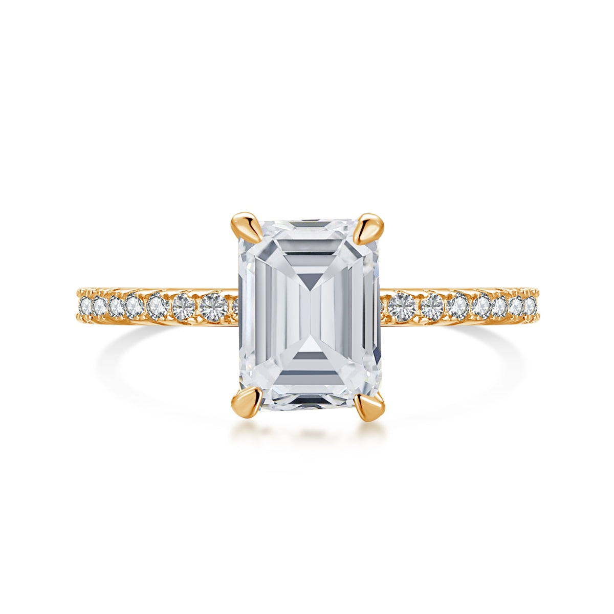 [GALE]2.0 Carat Scintillating Ornate Radiant Cut Party Ring