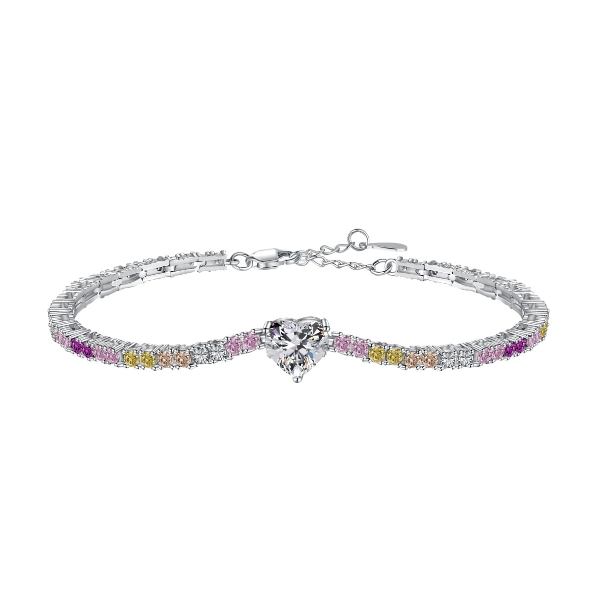 [GALE]Delicate Romantic Heart Shape Lover Bracelet