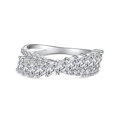 [GALE]Unique Colorful Marquise Cut Daily Ring