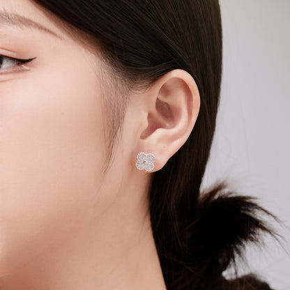 [GALE]Four Leaf Clover Fashion Earrings