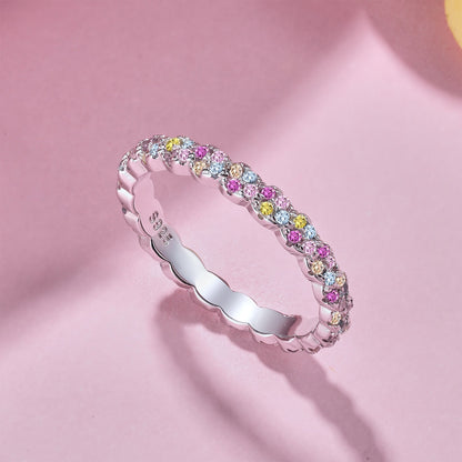 [GALE]Dainty Ebullient Round Cut Daily Ring