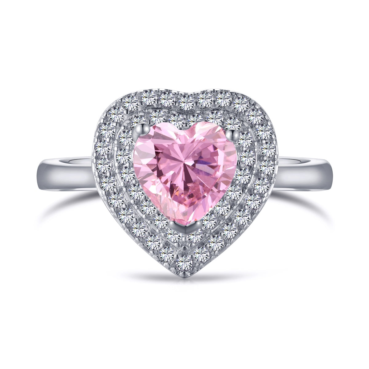 [GALE]Delicate Ebullient Heart Shape Wedding Ring