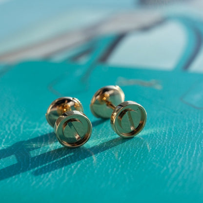 [GALE]LOVE EARRINGS PINK GOLD 10MM
