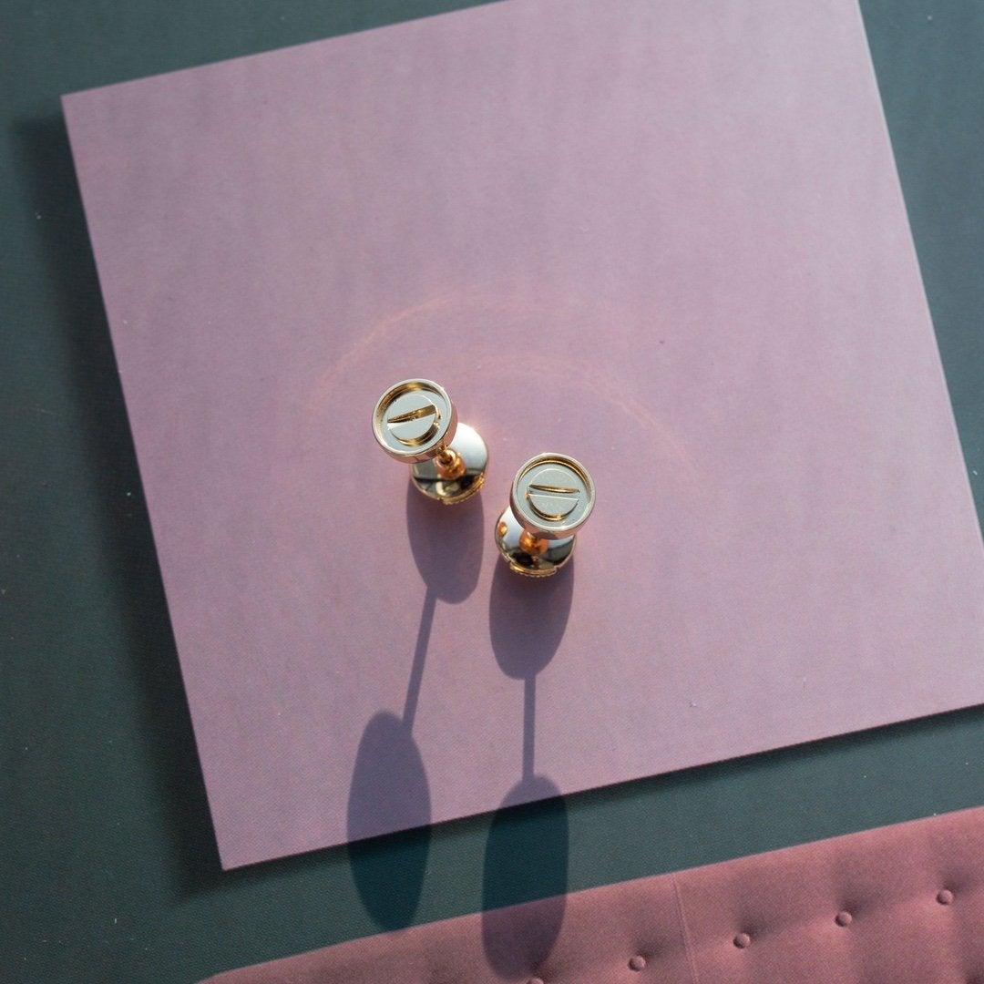 [GALE]LOVE EARRINGS PINK GOLD 10MM
