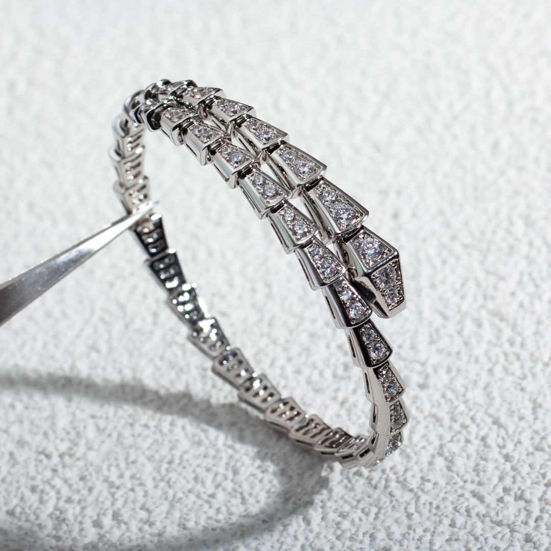 [GALE]SERPENTI BRACELET 6MM SILVER DIAMOND