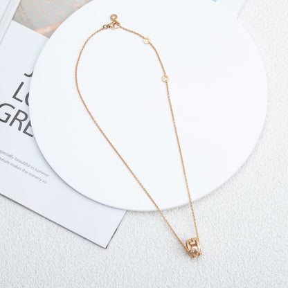 [GALE]PARENTESI NECKLACE PINK GOLD DIAMOND